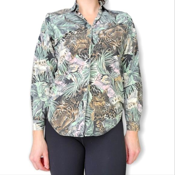 Vintage Safari button up shirt womens Small - Picture 1 of 9